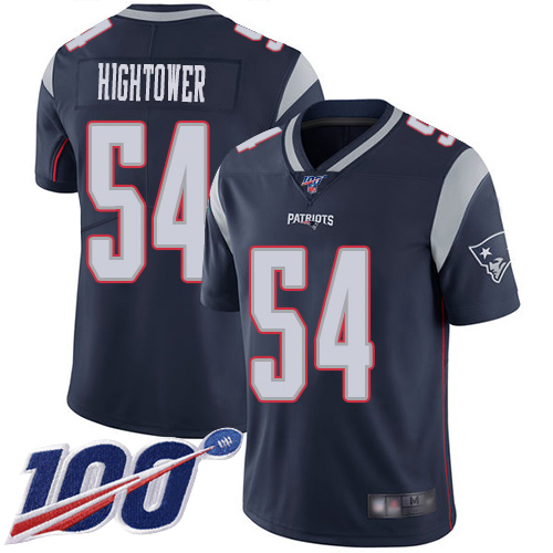New England Patriots Football #54 100th Limited Navy Blue Men Dont a Hightower Home NFL Jersey->new england patriots->NFL Jersey